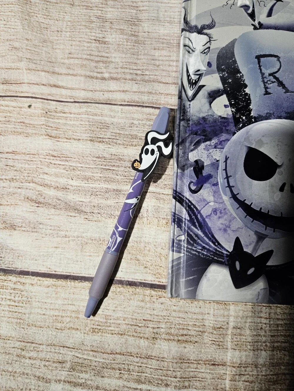 Disney Nightmare Before Christmas hard cover journal, stickers and zero pen